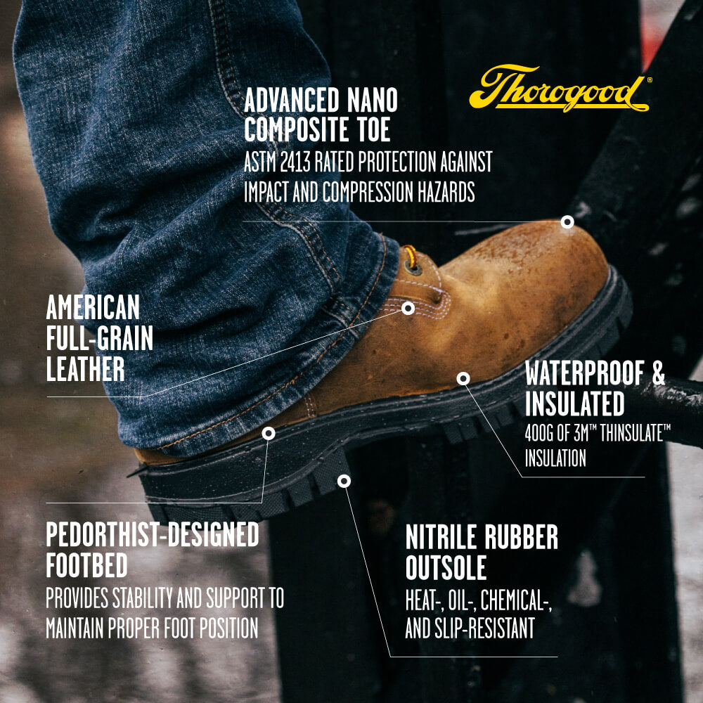 Genesis Series 8″ Chestnut Safety Toe Waterproof Insulated Work Boot