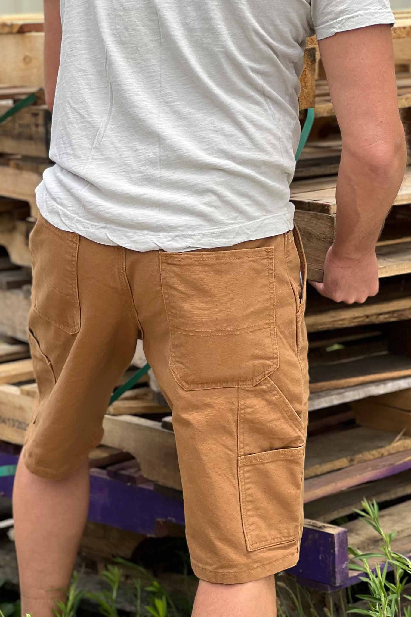 12 oz Duck Canvas Carpenter Short - Brown