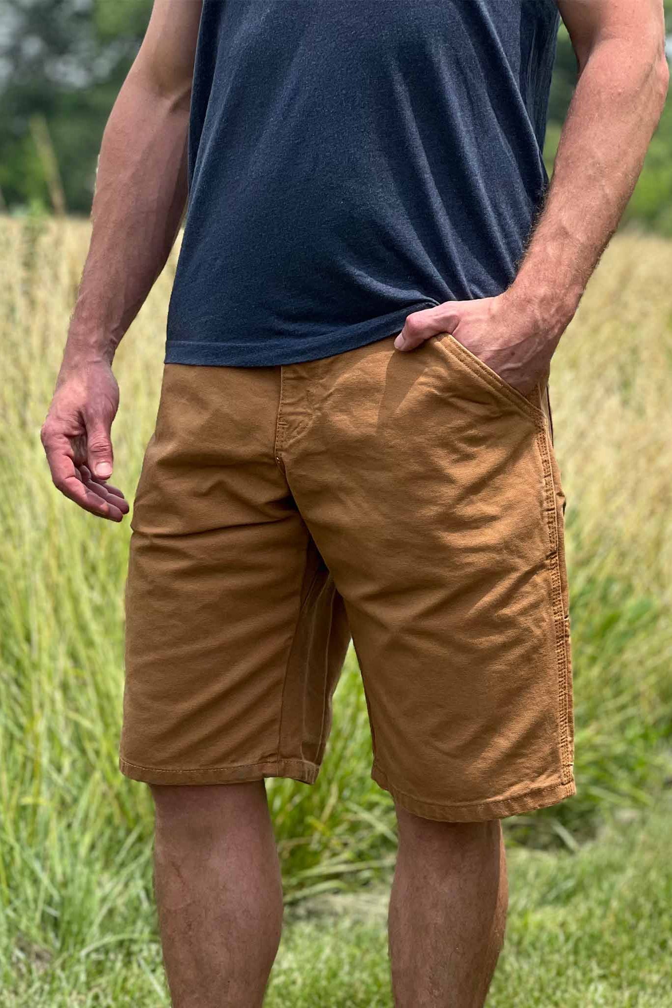 12 oz Duck Canvas Carpenter Short - Brown