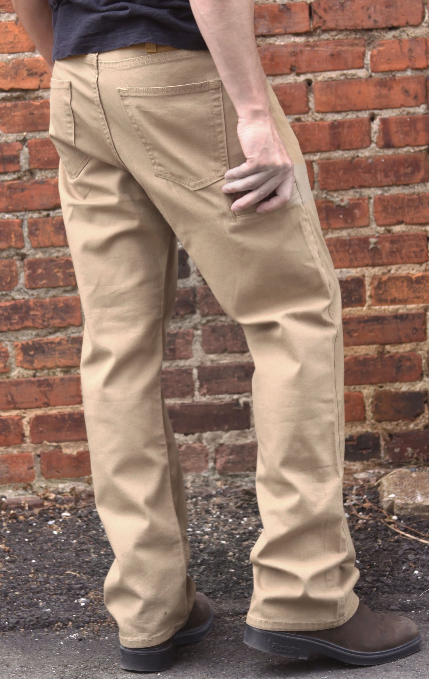 Easy Fit Stretch Canvas Six Pocket Pant - Khaki