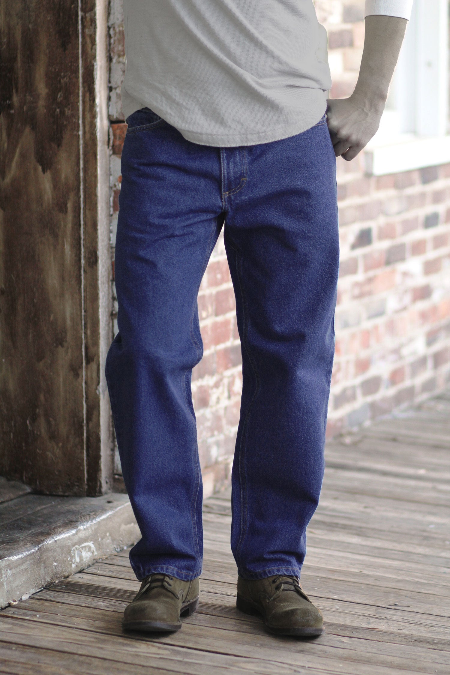Relaxed Fit - Diamond Gusset Stonewash –
