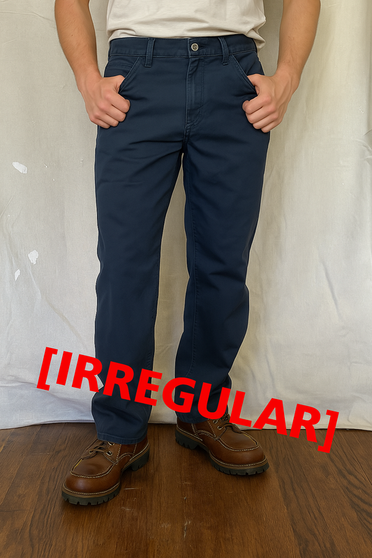 Easy Fit Stretch Canvas Six Pocket Navy - IRREGULAR