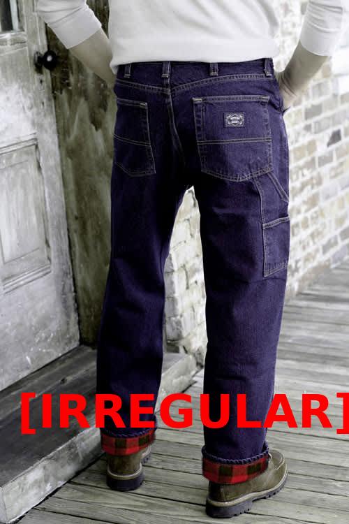 Carpenter Jean, Flannel Lined, Combined Washes - IRREGULAR