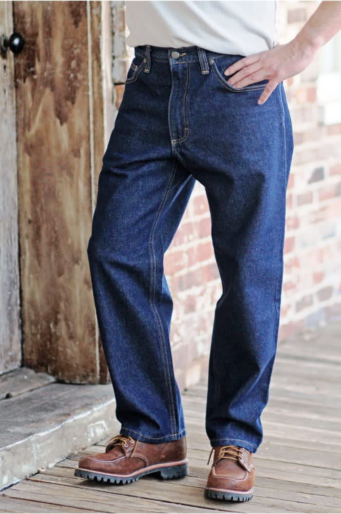 Button Fly- Dark Wash