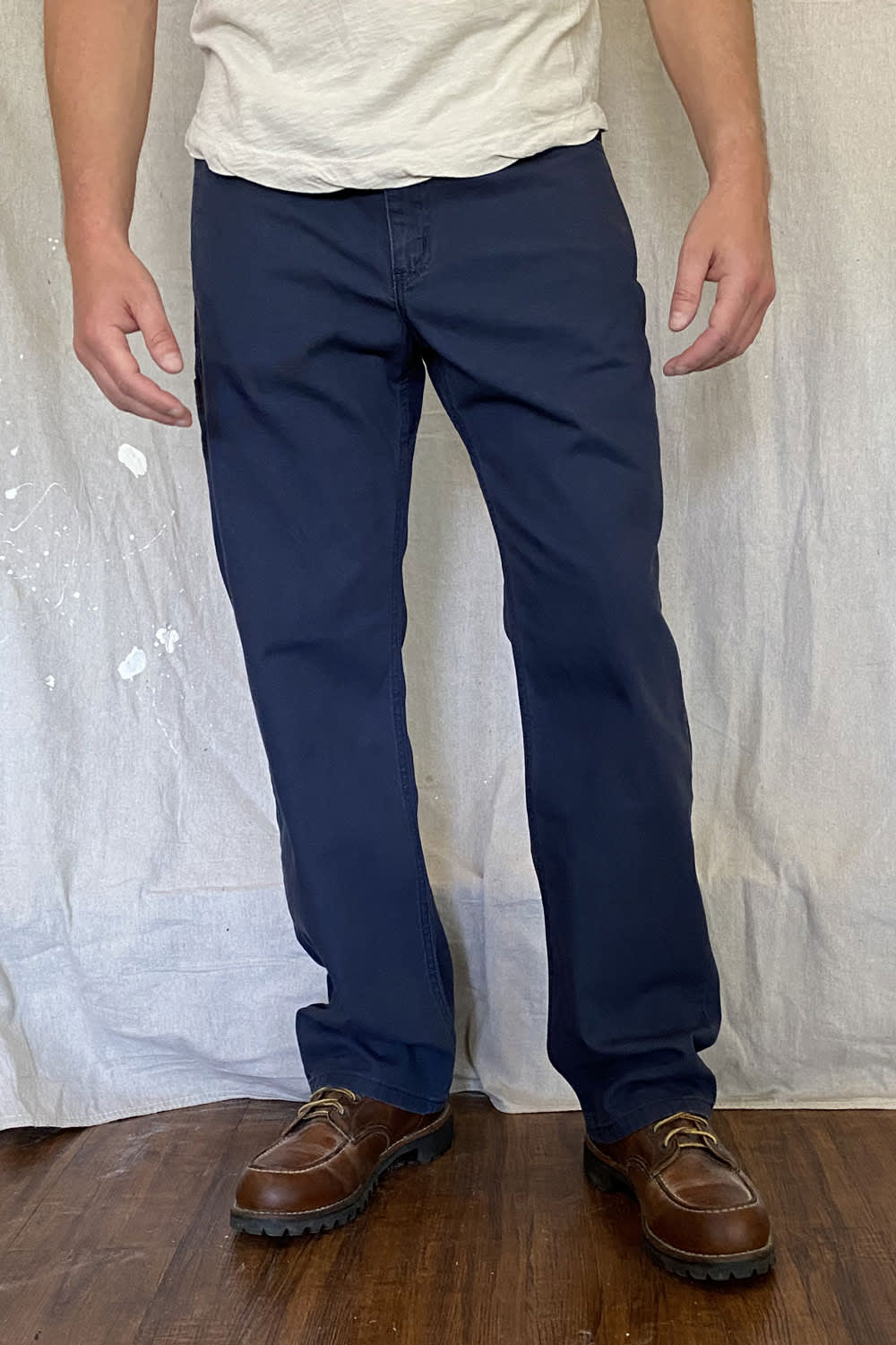 Easy Fit Stretch Canvas Six Pocket - Navy