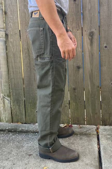 Canvas Utility Work Pant - Olive
