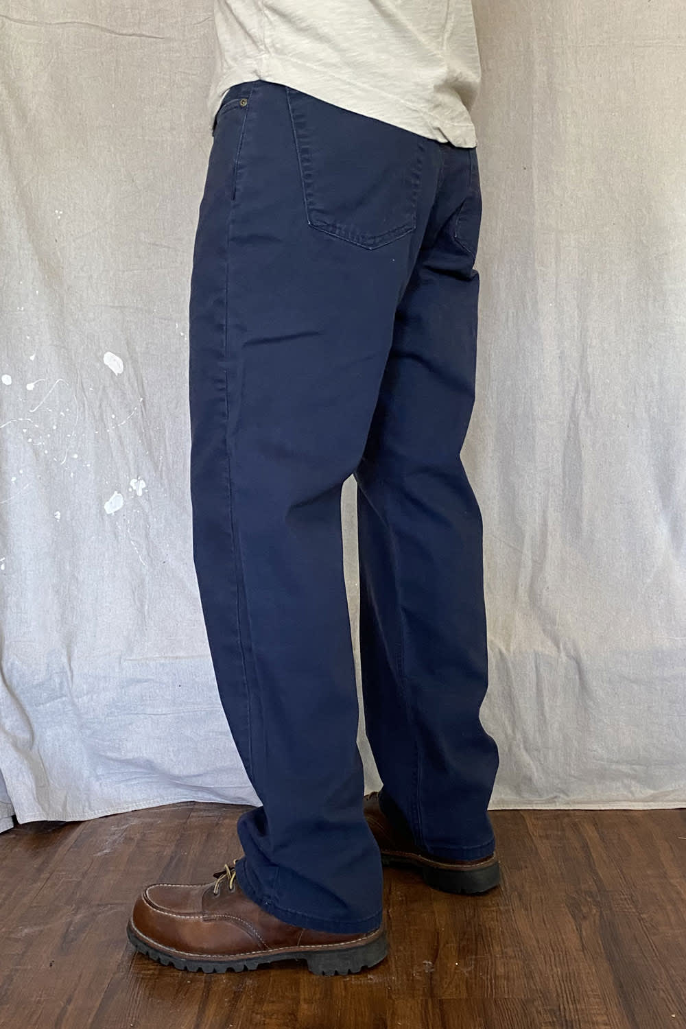 Easy Fit Stretch Canvas Six Pocket - Navy