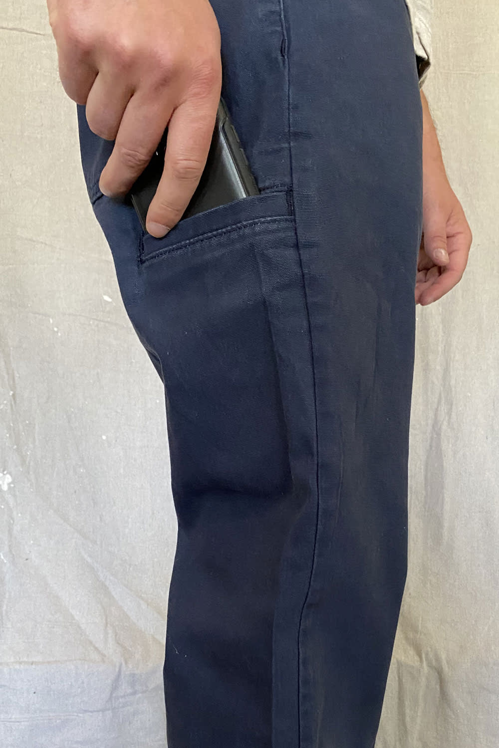 Easy Fit Stretch Canvas Six Pocket - Navy