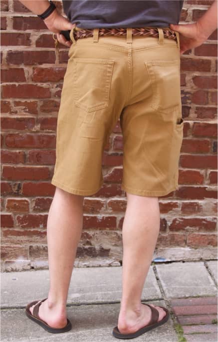 Stretch Canvas Six Pocket Short - Khaki