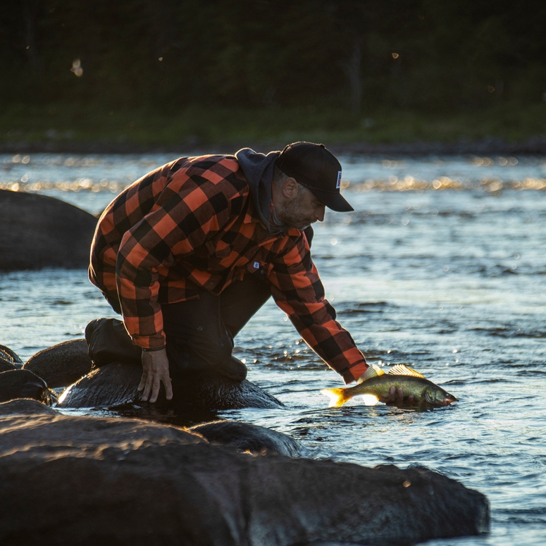 Quilted Flannel Shirt Jacket with Pockets