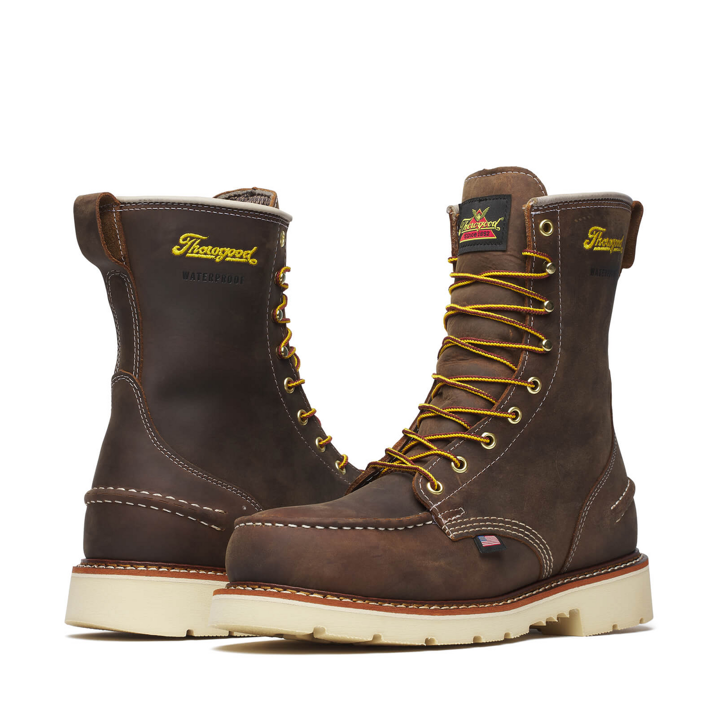 1957 Series 8" Crazy Horse Steel Toe Work Boot With White Wedge