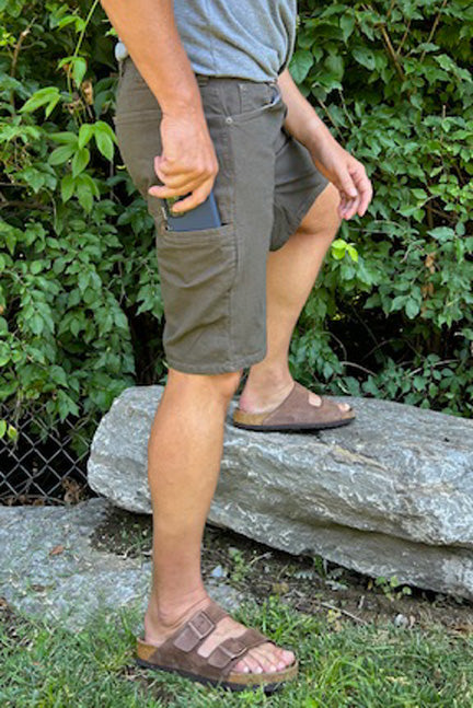 Stretch Canvas Six Pocket Short - Dark Coffee