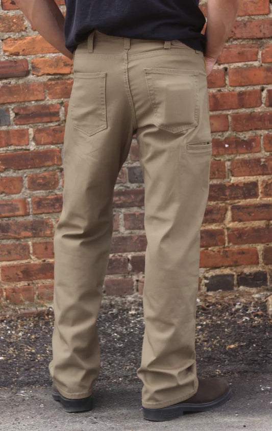 Easy Fit Stretch Canvas Six Pocket Pant - Dark Khaki
