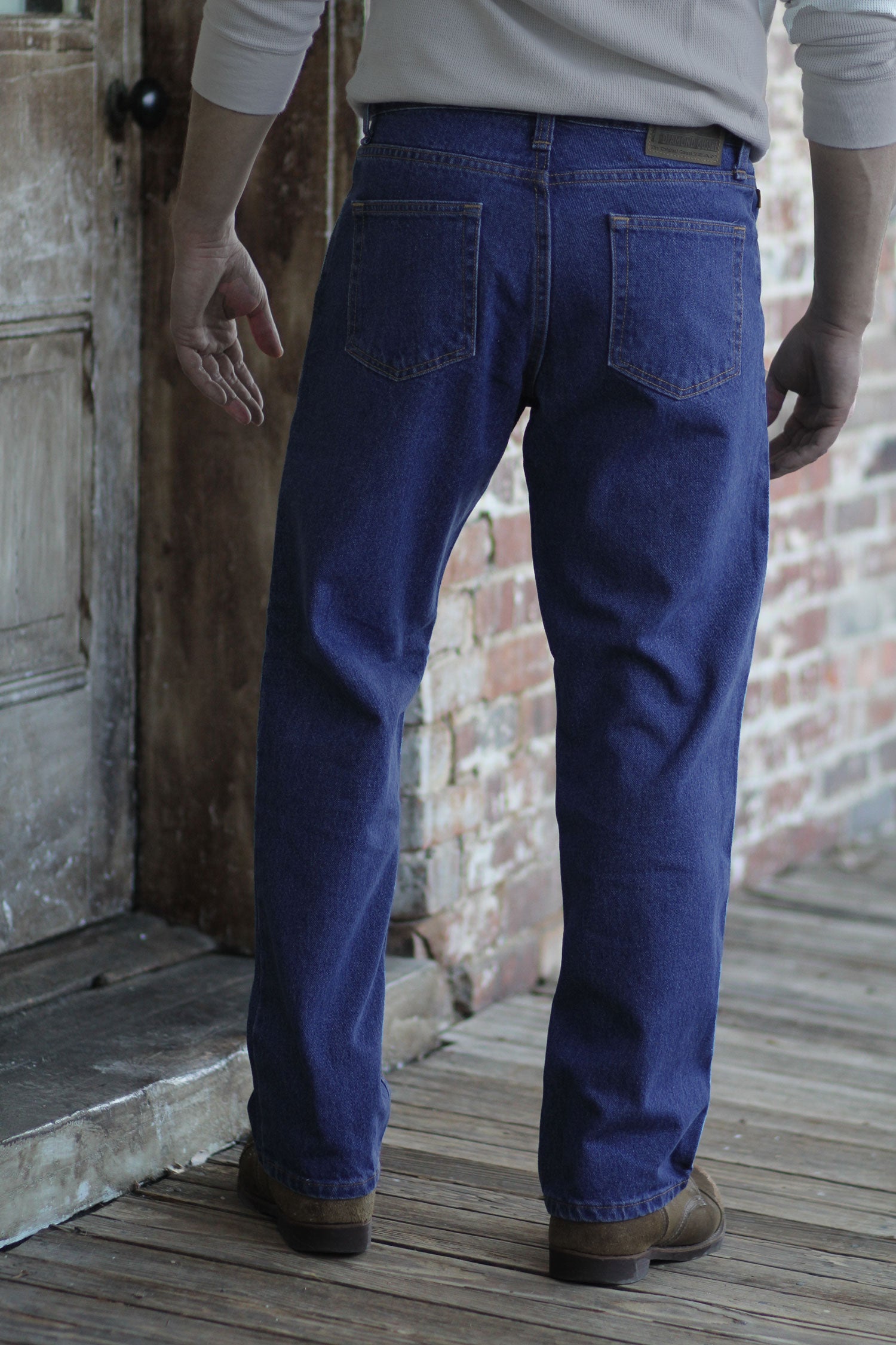 Carpenter jeans with cell phone outlet pocket