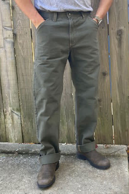 Canvas Utility Work Pant - Olive